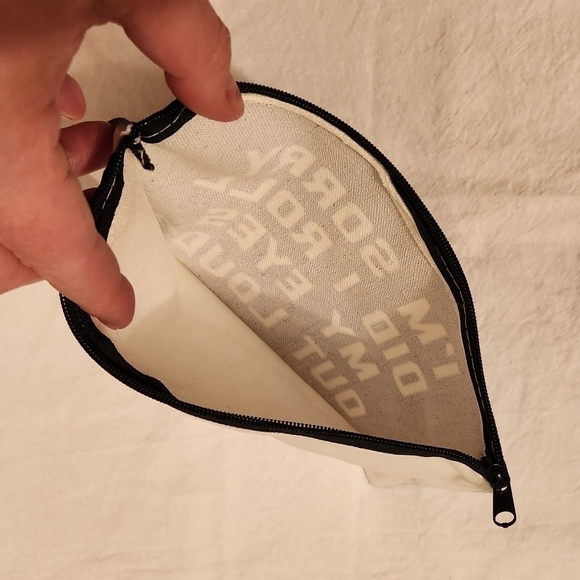 "I'm Sorry Did I Roll My Eyes Out Loud?" Make Up Cosmetic Bag Zipper Pou… - Picture 2 of 4